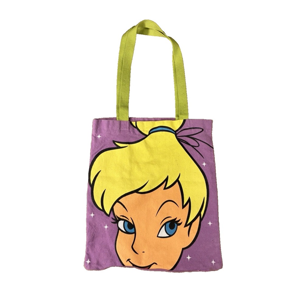 VTG Y2K Disney Tinker Bell M Purple Lime Tote-Bag Handbag Nostalgic Fairycore